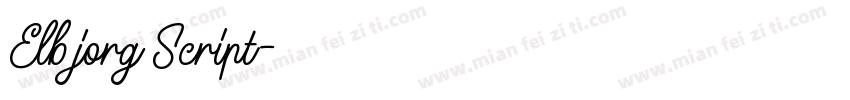 Elbjorg Script字体转换